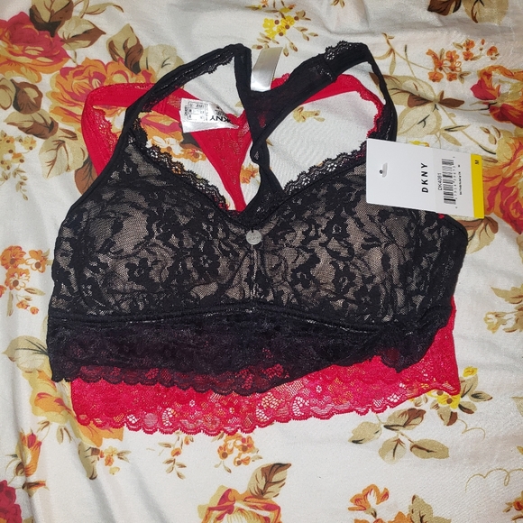 2 Pack DKNY Lace Bralettes - Picture 4 of 7